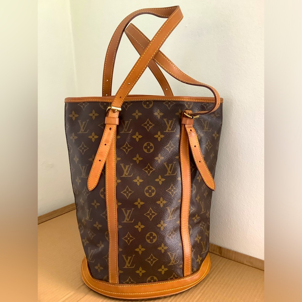 Louis Vuitton Brown and Tan Shoulder Bag